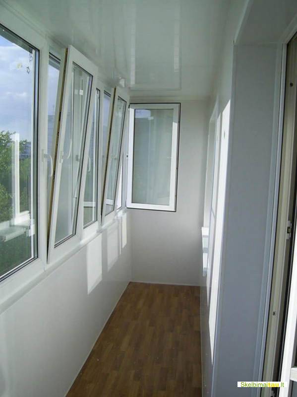 Balkonų stiklinimas. plastikiniai langai. klaipėda