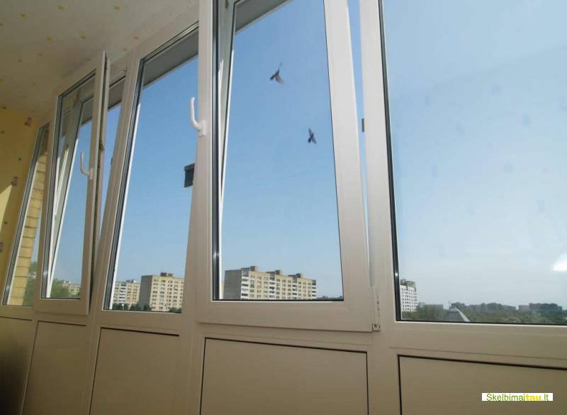 Balkonų stiklinimas. plastikiniai langai. klaipėda