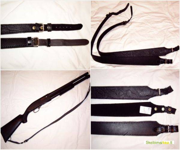 Diržas šautuvui natūralios odos-25,-lt,leather gun slings