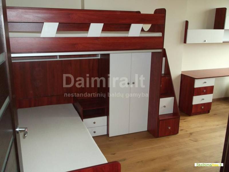 Dviaukštės vaikiškos lovytės