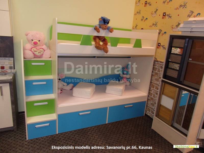 Dviaukštės vaikiškos lovytės