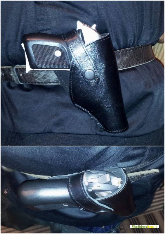 Gaminame dėklus pistoletui ir revolveriui