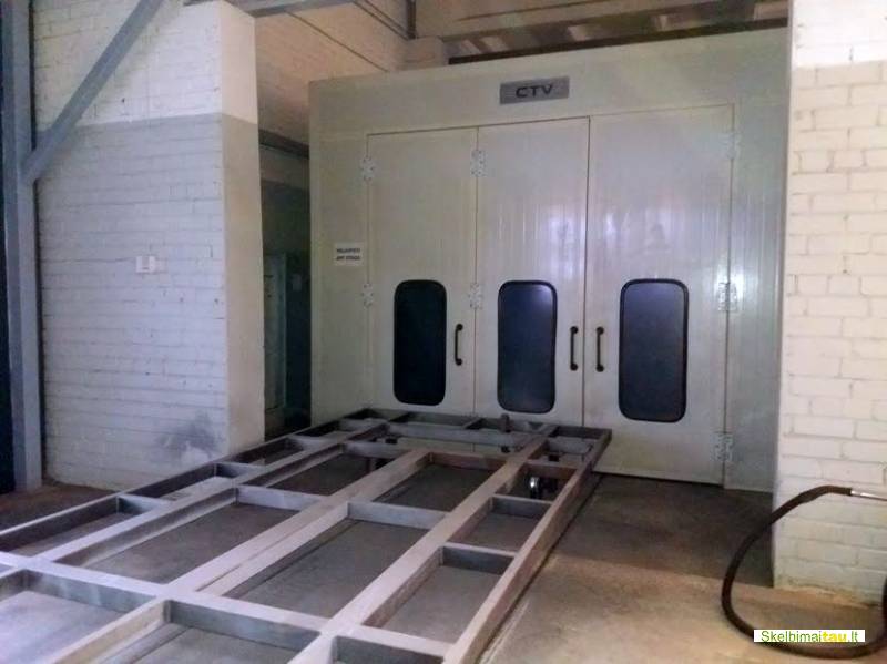 Dažymo kamera metalo gaminiams