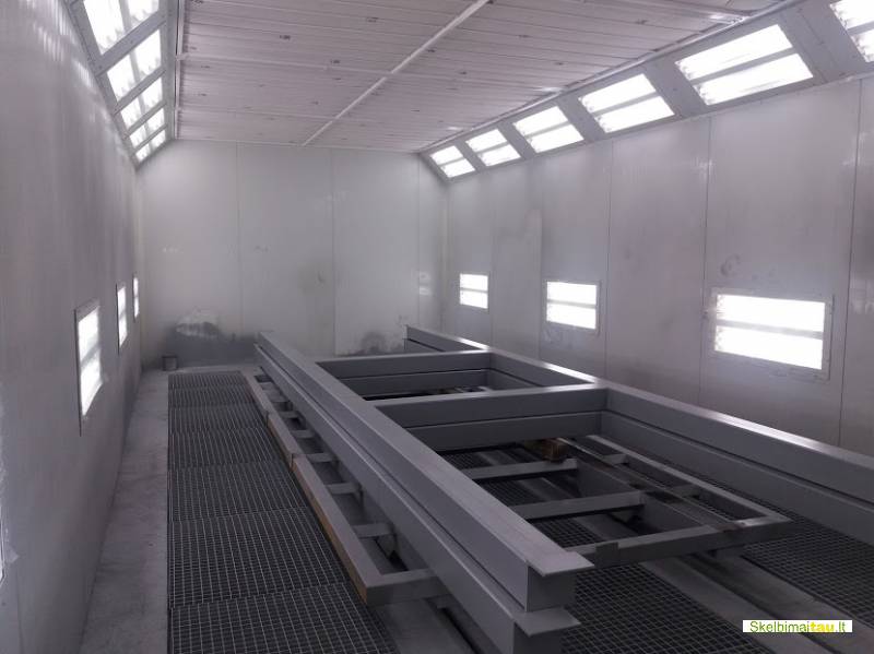 Dažymo kamera metalo gaminiams