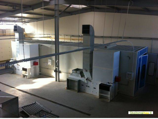 Dažymo kamera metalo gaminiams