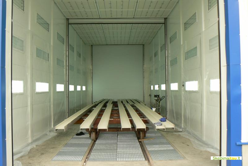 Dažymo kamera metalo gaminiams