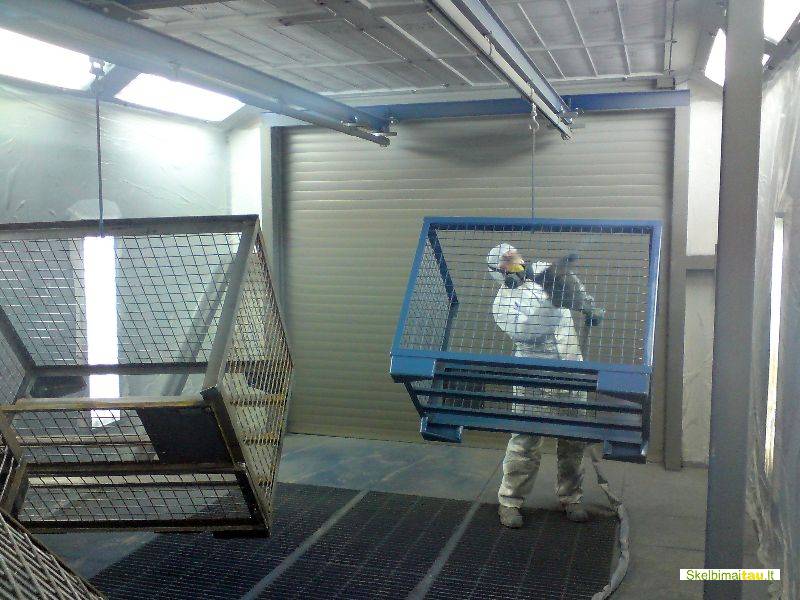 Dažymo kamera metalo gaminiams