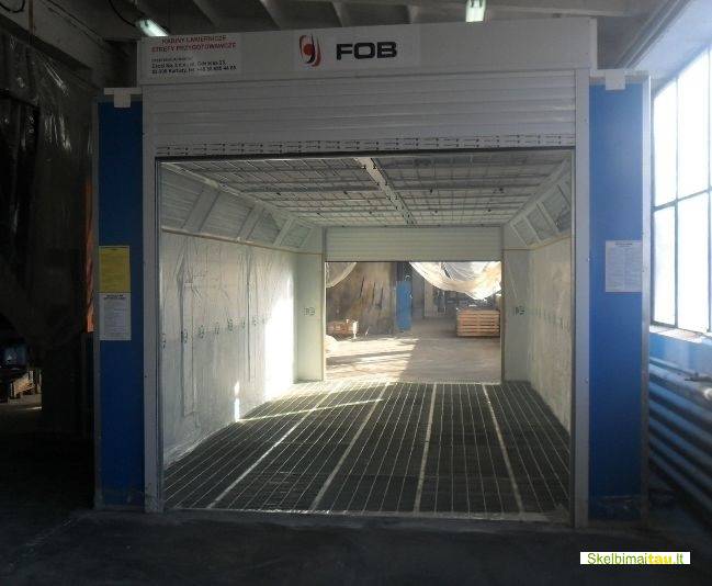 Dažymo kamera metalo gaminiams