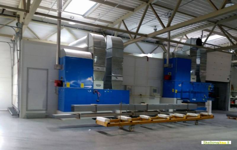 Dažymo kamera metalo gaminiams