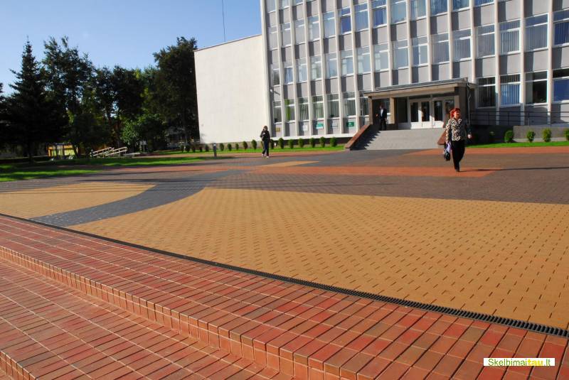 Klinkerinės grindinio trinkelės, bortai, drenažai