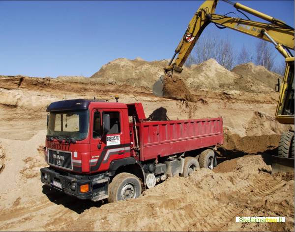 Smėlis žvyras skalda vežame 20 t 12-13 m3 kaune 8 69815777