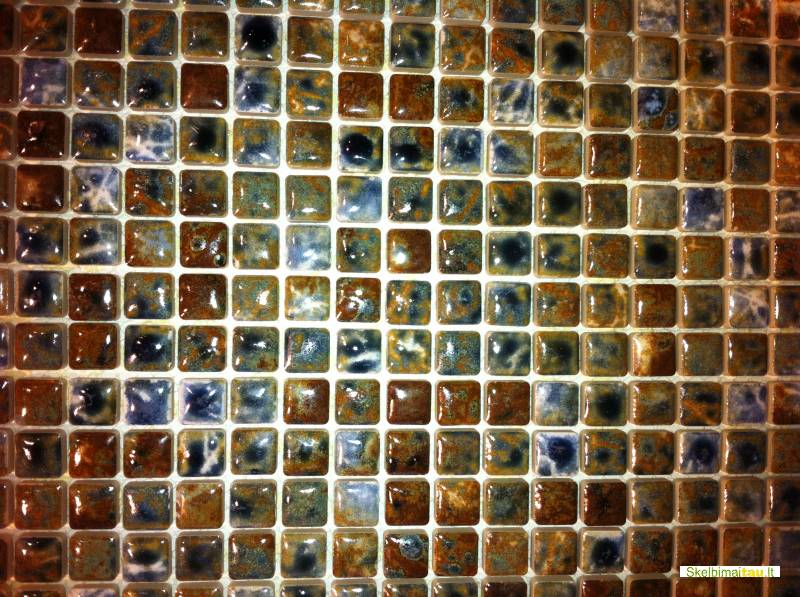 Keraminės glazūruotas, stiklo, natūralaus akmens bei metalo