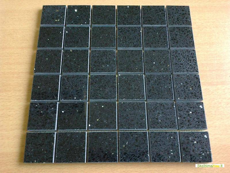 Keraminės glazūruotas, stiklo, natūralaus akmens bei metalo