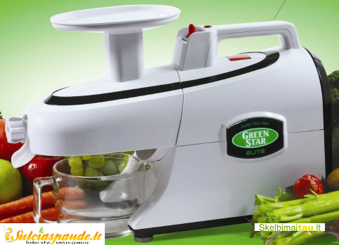 Lėtaeigė dviejų sraigtų sulčiaspaudė green star elite