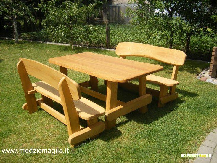 Medinių sodo baldu gamyba