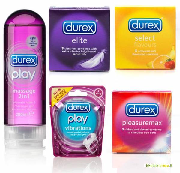 Prezervatyvai, lubrikantai, vibratoriai pigiau