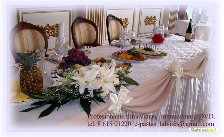 Vestuvių filmavimas su montavimo darbais ir dvd