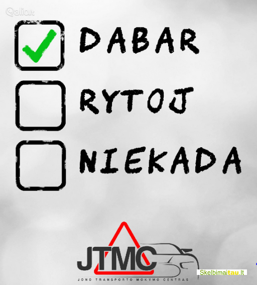 B kategorijos vairavimo kursai