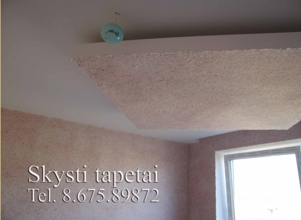 Dažom, tapetuojam, tvirtinam GKP