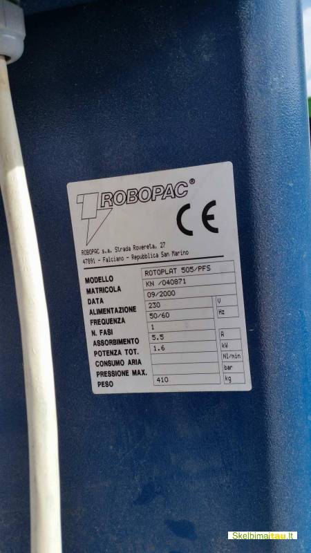 Naudotas palečių vyniotuvas rotoplat 505/pfs