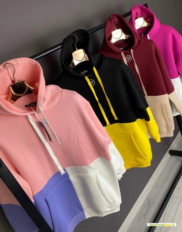 Šilti, minkštučiai džemperiai su kapišonu, kišenėmis